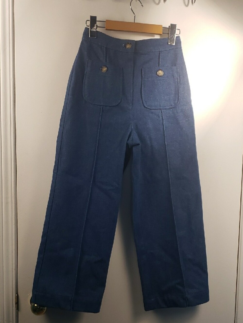 Sezane Emilio trouser in Blue Size Eu 34 Nwot - Picture 2 of 7